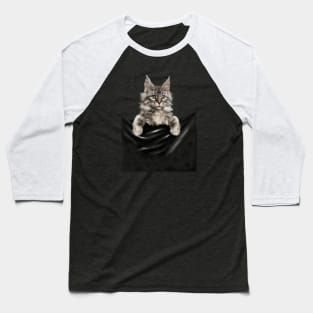 Main Coon Cat, Main Coon inside Pocket Baseball T-Shirt